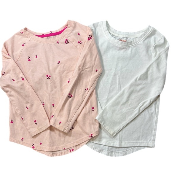 Bundle of 2 Cat & Jack Long-Sleeve Shirts-Girls Size 4T - Picture 1 of 5
